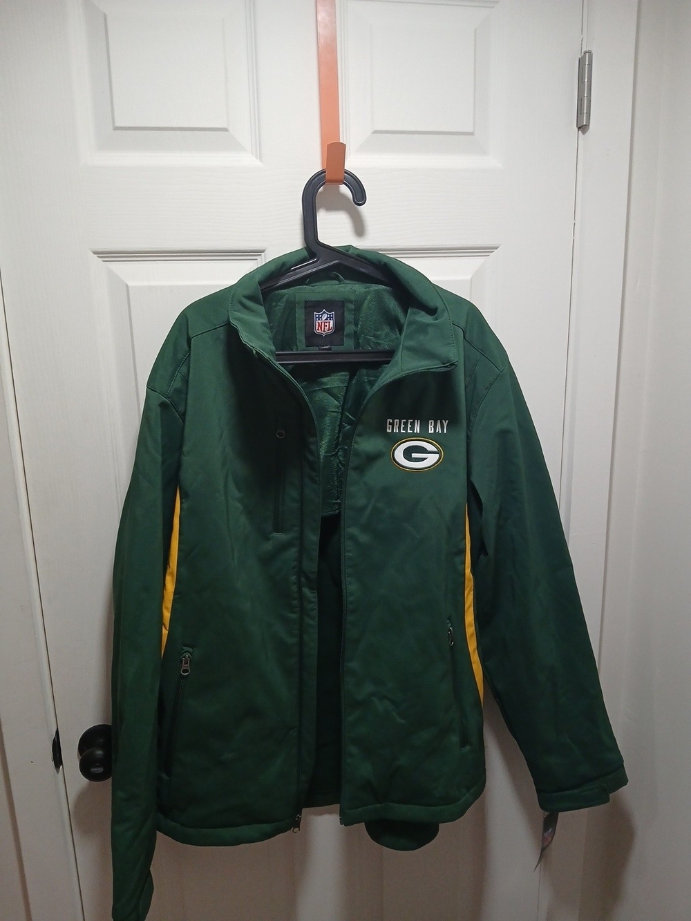 NFL Green Bay Packers Green and Yellow Windbreaker Jacket